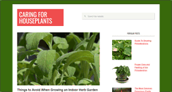 Desktop Screenshot of caringforhouseplants.com